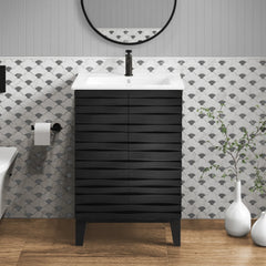 Swiss Madison Cascade 24" Bathroom Vanity in Black - SM-BV470B - The Home Selection
