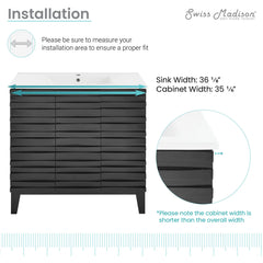 Swiss Madison Cascade 36" Bathroom Vanity in Black - SM-BV471B - The Home Selection