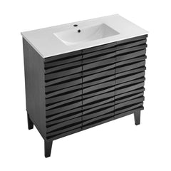 Swiss Madison Cascade 36" Bathroom Vanity in Black - SM-BV471B - The Home Selection