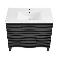 Swiss Madison Cascade 36" Bathroom Vanity in Black - SM-BV471B - The Home Selection