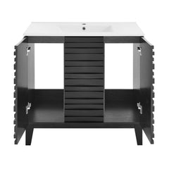 Swiss Madison Cascade 36" Bathroom Vanity in Black - SM-BV471B - The Home Selection
