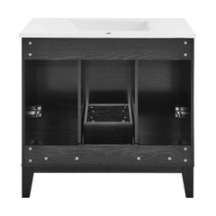 Swiss Madison Cascade 36" Bathroom Vanity in Black - SM-BV471B - The Home Selection