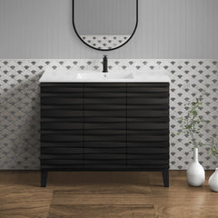 Swiss Madison Cascade 36" Bathroom Vanity in Black - SM-BV471B - The Home Selection