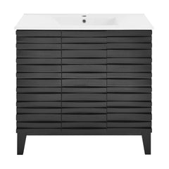 Swiss Madison Cascade 36" Bathroom Vanity in Black - SM-BV471B - The Home Selection