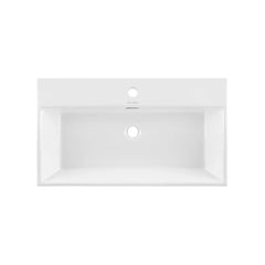 Swiss Madison Claire 30" Ceramic Console Sink White Basin Brushed Gold Legs - SM-CS722BG - The Home Selection