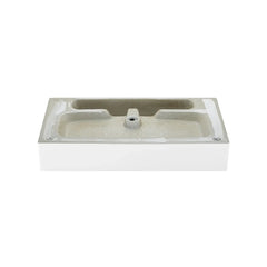 Swiss Madison Claire 30" Ceramic Console Sink White Basin Brushed Gold Legs - SM-CS722BG - The Home Selection