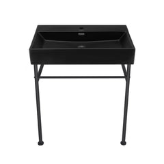 Swiss Madison Claire 30" Console Sink Matte Black Basin w/ Legs - SM-CS7 - The Home Selection