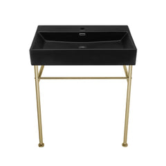Swiss Madison Claire 30" Console Sink Matte Black Basin w/ Legs - SM-CS7 - The Home Selection