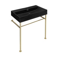 Swiss Madison Claire 30" Console Sink Matte Black Basin w/ Legs - SM-CS7 - The Home Selection