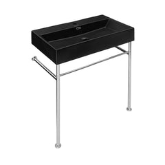 Swiss Madison Claire 30" Console Sink Matte Black Basin w/ Legs - SM-CS7 - The Home Selection