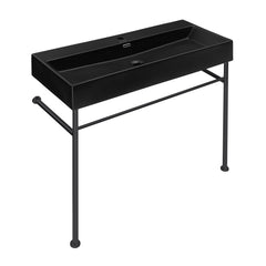 Swiss Madison Claire 40" Console Sink Matte Black Basin w/ Legs - SM-CS7 - The Home Selection