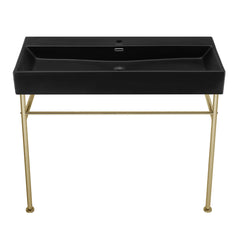 Swiss Madison Claire 40" Console Sink Matte Black Basin w/ Legs - SM-CS7 - The Home Selection