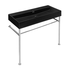 Swiss Madison Claire 40" Console Sink Matte Black Basin w/ Legs - SM-CS7 - The Home Selection