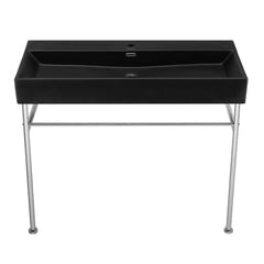 Swiss Madison Claire 40" Console Sink Matte Black Basin w/ Legs - SM-CS7 - The Home Selection