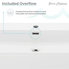 Swiss Madison Claire 40” Rectangle Wall-Mount Bathroom Sink - SM-WS335 - The Home Selection