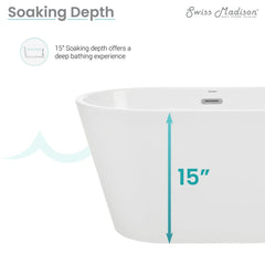 Swiss Madison Claire 48" Freestanding Bathtub - SM-FB550 - The Home Selection