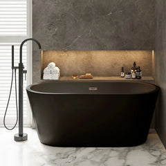 Swiss Madison Claire 60" Freestanding Bathtub in Matte Black - SM-FB590MB - The Home Selection