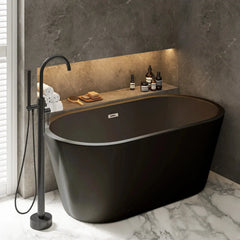 Swiss Madison Claire 60" Freestanding Bathtub in Matte Black - SM-FB590MB - The Home Selection