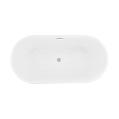 Swiss Madison Claire 60" Freestanding Bathtub Matte Black and Matte White - SM-FB590MBMW - The Home Selection