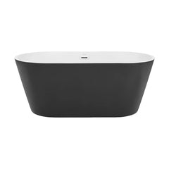 Swiss Madison Claire 60" Freestanding Bathtub Matte Black and Matte White - SM-FB590MBMW - The Home Selection