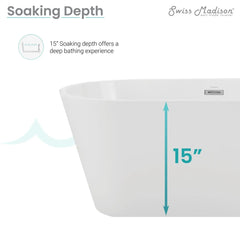 Swiss Madison Claire 60" Freestanding Bathtub - SM-FB590 - The Home Selection