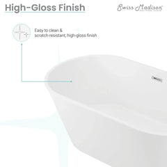Swiss Madison Claire 60" Freestanding Bathtub - SM-FB590 - The Home Selection