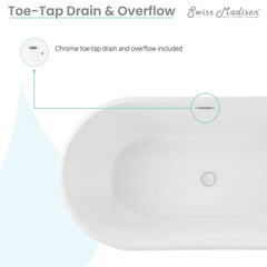 Swiss Madison Claire 60" Freestanding Bathtub - SM-FB590 - The Home Selection