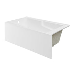 Swiss Madison Claire 60" x 32" Left-Hand Drain Drain Alcove Tub with Corner Apron - SM-AB570 - The Home Selection