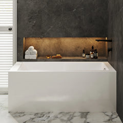 Swiss Madison Claire 60" x 32" Right-Hand Drain Drain Alcove Tub with Corner Apron - SM-AB571 - The Home Selection