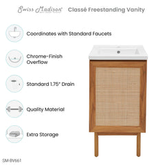 Swiss Madison Classé 18" Bathroom Vanity - SM-BV661 - The Home Selection