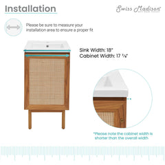 Swiss Madison Classé 18" Bathroom Vanity - SM-BV661 - The Home Selection