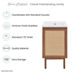 Swiss Madison Classé 18" Bathroom Vanity - SM-BV661 - The Home Selection