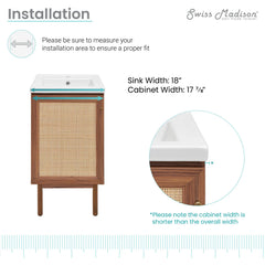 Swiss Madison Classé 18" Bathroom Vanity - SM-BV661 - The Home Selection