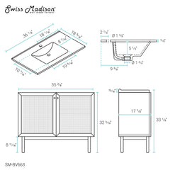 Swiss Madison Classé 36" Bathroom Vanity - SM-BV663 - The Home Selection