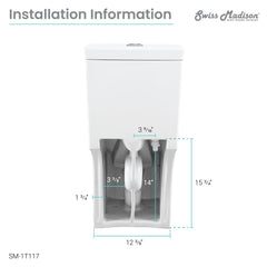 Swiss Madison Classé One-Piece Elongated Toilet Dual-Flush 1.1/1.6 gpf - SM-1T117 - The Home Selection