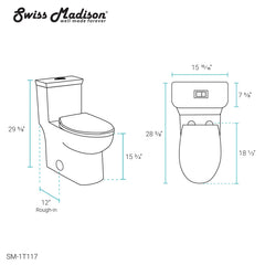 Swiss Madison Classé One-Piece Elongated Toilet Dual-Flush 1.1/1.6 gpf - SM-1T117 - The Home Selection