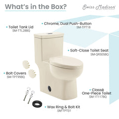 Swiss Madison Classé One-Piece Elongated Toilet Dual-Flush 1.1/1.6 gpf - SM-1T117 - The Home Selection