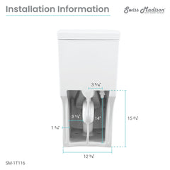 Swiss Madison Classé One-Piece Toilet with Front Flush Handle 1.28 gpf - SM-1T116 - The Home Selection