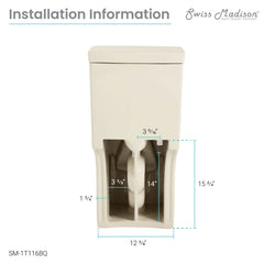 Swiss Madison Classé One-Piece Toilet with Front Flush Handle 1.28 gpf - SM-1T116 - The Home Selection