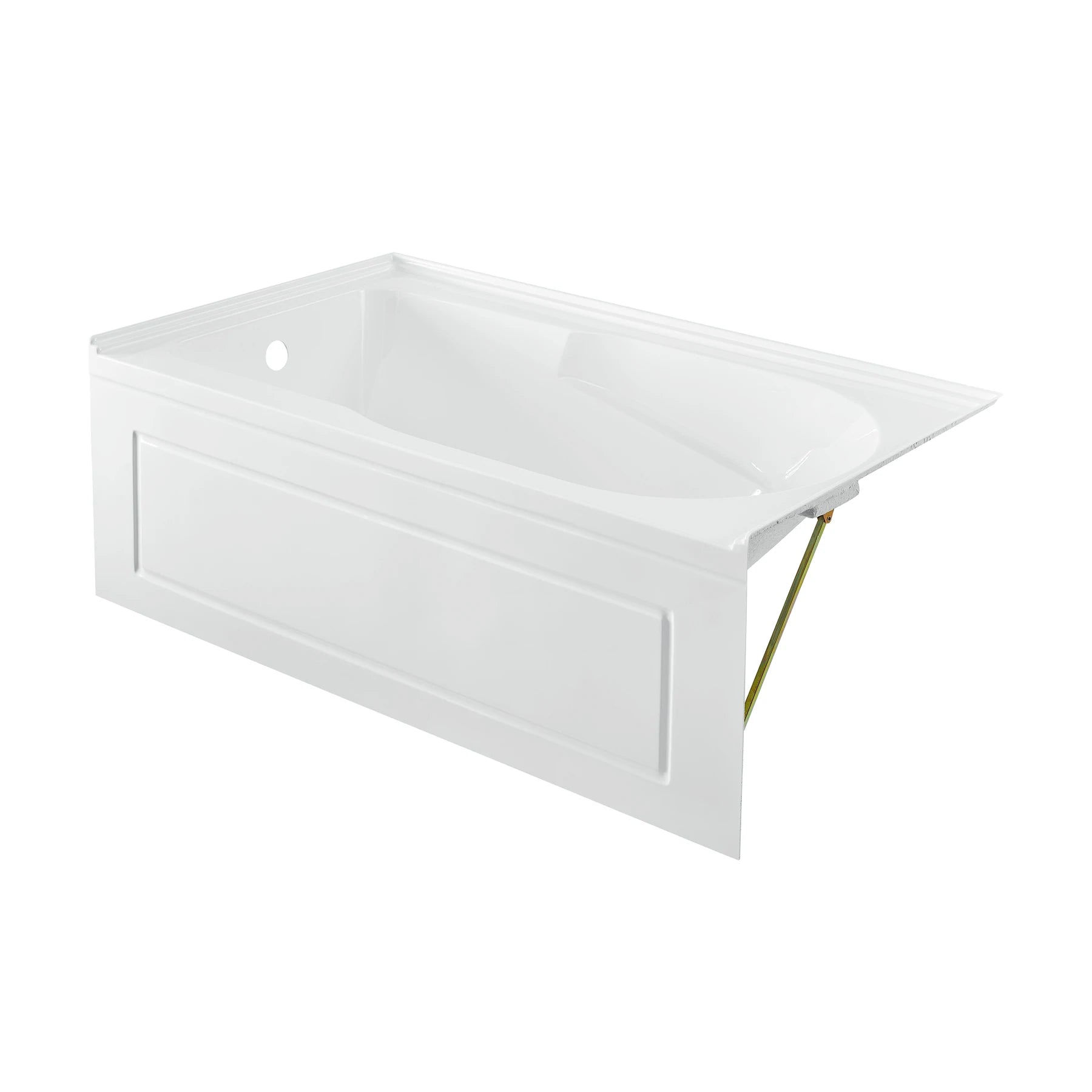 Swiss Madison Concorde 60 in. x 32 in. Acrylic Glossy White, Alcove, Integral, Left-Hand Drain, Apron Bathtub - SM-AB561 - The Home Selection