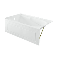 Swiss Madison Concorde 60 in. x 32 in. Acrylic Glossy White, Alcove, Integral, Left-Hand Drain, Apron Bathtub - SM-AB561 - The Home Selection
