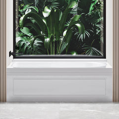 Swiss Madison Concorde 60 in. x 32 in. Acrylic Glossy White, Alcove, Integral, Left-Hand Drain, Apron Bathtub - SM-AB561 - The Home Selection