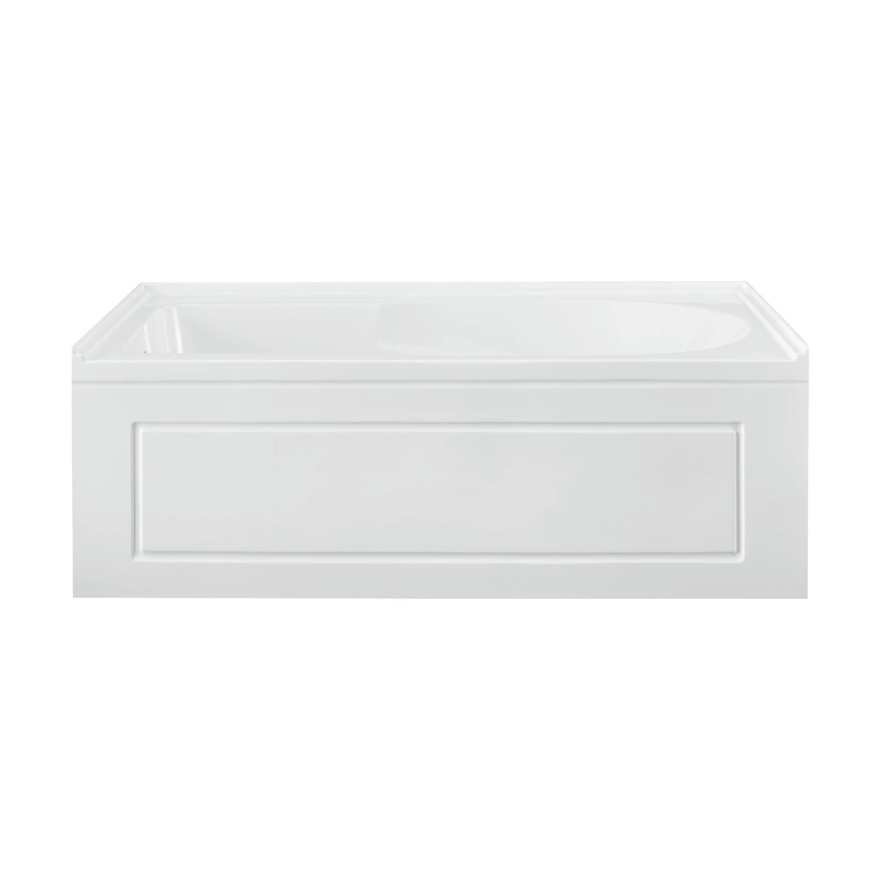 Swiss Madison Concorde 60 in. x 32 in. Acrylic Glossy White, Alcove, Integral, Left-Hand Drain, Apron Bathtub - SM-AB561 - The Home Selection
