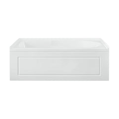 Swiss Madison Concorde 60 in. x 32 in. Acrylic Glossy White, Alcove, Integral, Left-Hand Drain, Apron Bathtub - SM-AB561 - The Home Selection