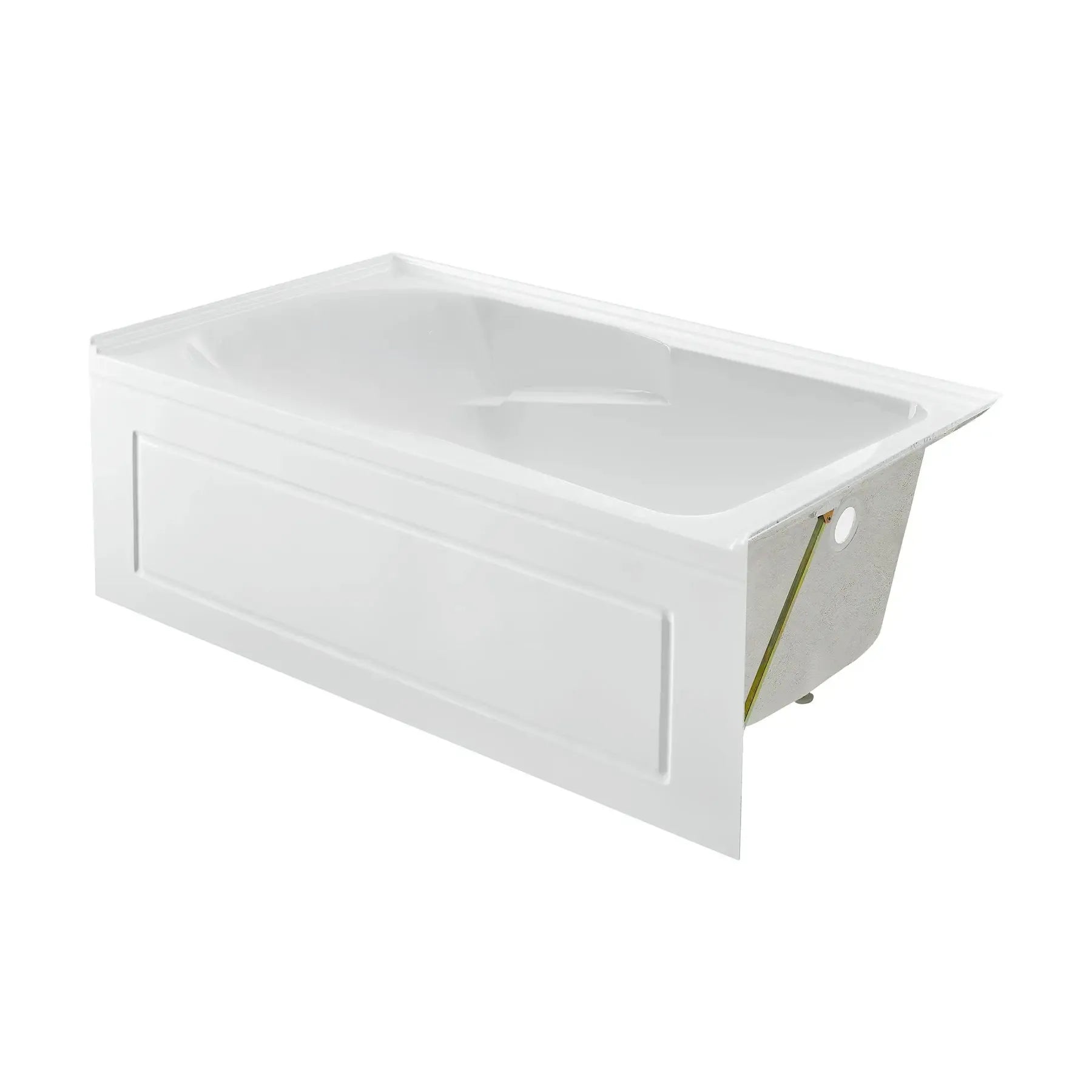 Swiss Madison Concorde 60 in. x 32 in. Acrylic Glossy White, Alcove, Integral, Right-Hand Drain, Apron Bathtub - SM-AB560 - The Home Selection