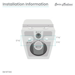 Swiss Madison Concorde Wall-Hung Square Toilet Bowl - SM-WT442 - The Home Selection