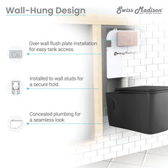 Swiss Madison Concorde Wall-Hung Square Toilet Bowl - SM-WT442 - The Home Selection