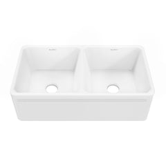 Swiss Madison Delice 33" x 18" Duo Ceramic Farmhouse Sink - SM-KS246 - The Home Selection