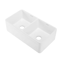 Swiss Madison Delice 33" x 18" Duo Ceramic Farmhouse Sink - SM-KS246 - The Home Selection