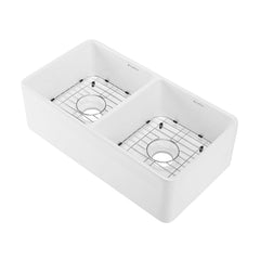 Swiss Madison Delice 33" x 18" Duo Ceramic Farmhouse Sink - SM-KS246 - The Home Selection